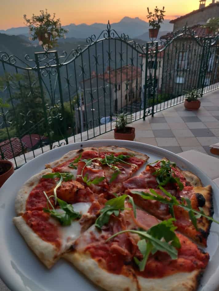 Pizza on the terrace